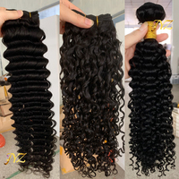 Extensions de cheveux humains non traités 100 % naturels en gros de l'usine de Qingdao, lots d'extensions de cheveux vierges brésiliens 12A sur trame
