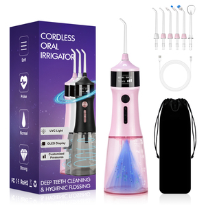 Irrigador Bucal Eléctrico Sónico Recargable Inalámbrico Portátil Abrite, Resistente al Agua IPX7, 3 Modos de Funcionamiento, Cuidado Bucal 360 - Product Image 1