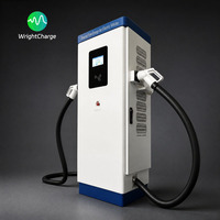 Station de recharge DC pour véhicules électriques 360 kW CCS2 GBT IP55 étanche OCPP RFID Écran LCD 7 pouces Double connecteur pour parkings publics WrightCharge