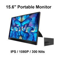 Vente directe d'usine Moniteur portable IPS 15,6 pouces 1080P avec luminosité de 300 nits et fréquence de rafraîchissement de 60 Hz