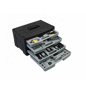 Boîte à outils portable à 4 tiroirs, 99 pièces, personnalisable, en acier au carbone, pour petites pièces, à manivelle, prise en charge par le fabricant - Product Image 4