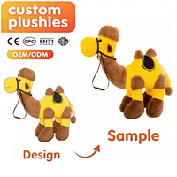 Peluche de chameau personnalisée, mignonne et douce, en forme d'animal du désert, vente en gros, OEM, ODM, décoration intérieure et cadeaux souvenirs touristiques