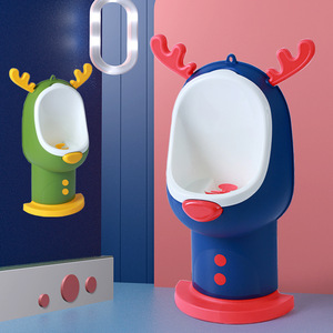 Children's Wall Mounted Urinal Oval <b>Potty</b> For <b>Boys</b> Adjustable Height Green Blue Khaki Color PP Material Modern Design - Product Image 1