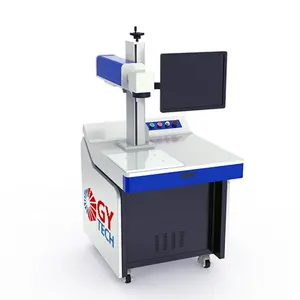 Free Sample Marking Vertical Desktop Computer Type 50W Fiber Laser Marking Machines Metals Engraving Price For Sale