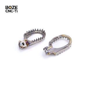 Repose-pieds en titane <span class=keywords><strong>KO</strong></span> V E pour moto tout-terrain, motocross, dirt bike, haute résistance, couleur naturelle légère - Product Image 2
