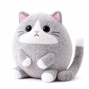 Jouets en peluche ronds personnalisés pour chats, singes, lapins - Jouets en peluche d'animaux dodus personnalisés - Product Image 1