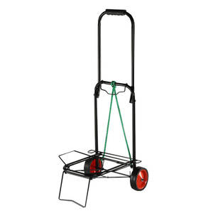 Chariot d'achat de nourriture pliant à deux roues Portable tige de traction cuisson peinture chariot à bagages petite remorque panier - Product Image 5