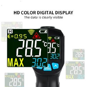 800C Pyrometer 2 In 1 <span class=keywords><strong>K</strong></span> ประเภทเทอร์โมคัปเปิลเลเซอร์อุณหภูมิปืนชาร์จอินฟราเรดเทอร์โมมิเตอร์สำหรับอุตสาหกรรม - Product Image 5