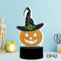 Lampe LED de peinture diamantée DIY, kit de broderie mosaïque avec perles acryliques en forme flottante pour portrait, veilleuse décorative pour la maison