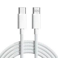 Hochbelastbares Nylon-Umflochtenes USB-C zu USB-C Kabel 60W PD Schnellladekabel für Handy Laptop Großhandelslieferung