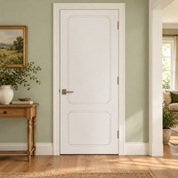 Porte intérieure classique blanche à deux panneaux, sur mesure, taille et finition personnalisables, OEM ODM