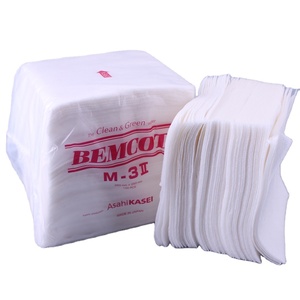 Lenços de papel sem fiapos descartáveis <span class=keywords><strong>Bemcot</strong></span> M-3 para salas limpas, limpador de papel não tecido de poliéster de 25x25 cm, multiuso industrial de alta absorção