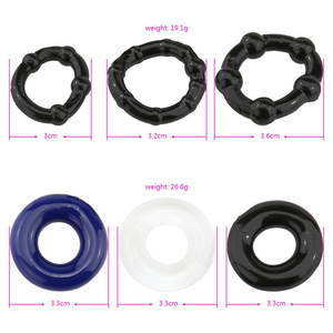 Muestras y Envío Gratuito Juguetes Sexuales Anillo para Pene de Silicona con Cuentas para Retrasar la Eyaculación para Hombres - Product Image 3