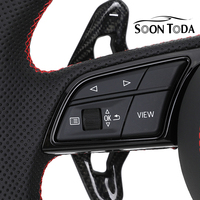 Volant en cuir et fibre de carbone pour Audi Série complète B8.5 B9 C7 C7.5 S4 S5 S6 S7 RS A4 A6 A7 A3 C7 A5 A4 S3 B8 8V A7 R8