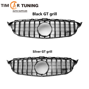 Grille avant TIM MB Classe C W205 Pré-lifting (2015-2018) Grille <span class=keywords><strong>Star</strong></span>/GT - Noir brillant Remplacement de la grille W205 C180 C200 C260 - Product Image 4