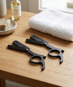 Manual Shaving Razor Professional Hairdresser Trimming Beard Razor Replaceable <b>Blades</b> <b>Barber</b> Razor - Product Image 4