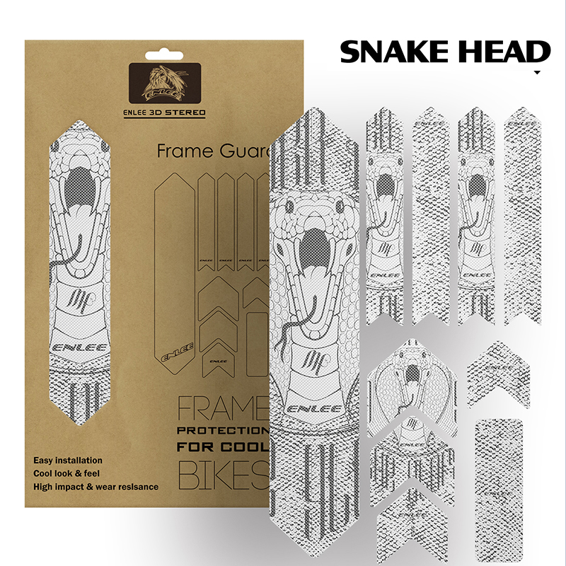 Marco de cabeza de serpiente - Plata + Negro