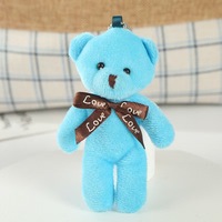 Porte-clés en peluche ours en coton PP, animaux en peluche mignons pour voiture, breloques de jouets en peluche, vente en gros de jouets en peluche animaux