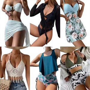 Haut de bikini en crochet pour femme, maillot de bain halter, tenue de plage, imprimé floral, tenue de bain pour les vacances, OEM ODM - Product Image 1