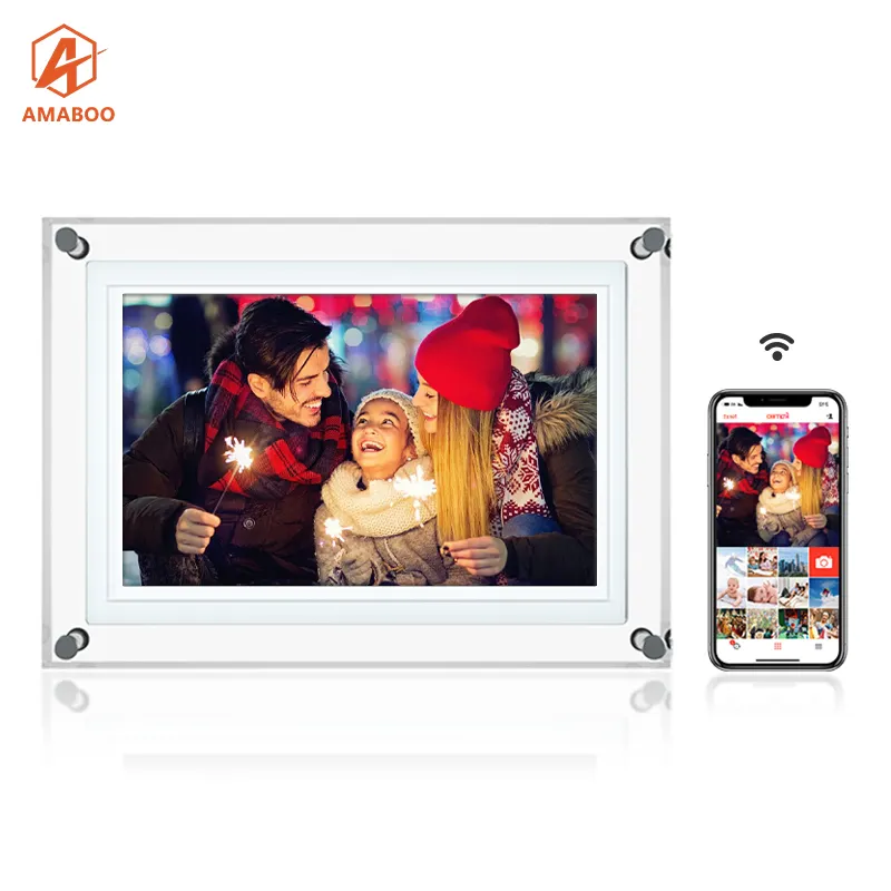 Smart 10 inch Digital Photo Frame with WiFi Control 1280*800 IPS Touch Screen 16GB Storage Digiatl Picture Frame