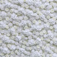 Mur de fleurs artificielles en soie blanche pour décoration de mariage, arrangements floraux sur mesure avec BBGS