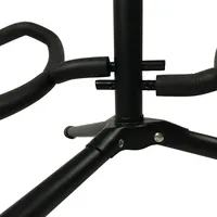 Gh-555 Usine Directe En Gros Universel Noir Métal Musical Électrique Double Trépied Guitare Ukulélé Stand
