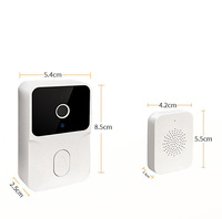 Sonnette de porte intelligente avec vision nocturne HD, caméra de sécurité, interphone vidéo Wifi, moniteur sans fil, sonnette de porte non électrique