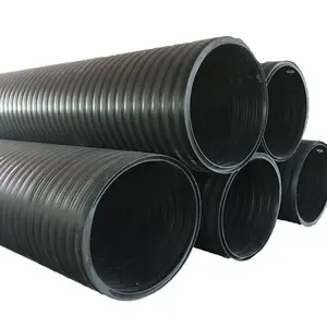 Tubi Dn200-800 in <span class=keywords><strong>polietilene</strong></span> di alta qualità a doppia parete ondulato Hdpe prezzi doppia parete ondulato tubi Hdpe - Product Image 1