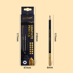 신보원 아티스트 스케치 연필 세트 도매가 그림 도구 세트 육각 원형 삼각형 연필 나무 손잡이 흑연펜 - Product Image 2