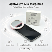 Anneau lumineux portable personnalisé avec trépied, support de téléphone LED rechargeable à clipser pour appareil photo et diffusion en direct
