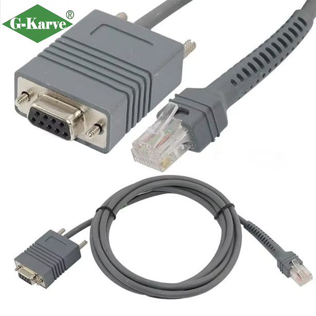 Custom DB9 RS232 Female to RJ45/RJ50 10P10C Serial Data POS Cable for POS System, and Barcode Scanners Verified Supplier