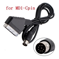 Câble Scart RGB de 1,8 m pour consoles de jeux vidéo rétro PS2/PS1//SEGA Mega Drive1/MD2/DC Dreamcast/Saturn/XBOX/XBOX 360, ventes d'usine