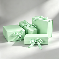 Luxuriöse Maßgefertigte Geschenkbox mit Schleife, Magnetverschluss, Starre Verpackung, Hochzeits-Kartonboxen mit Schleifenknoten, Klappbare Versandbox
