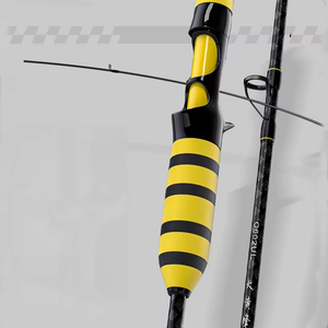 Micro cañ<span class=keywords><strong>a</strong></span> <span class=keywords><strong>de</strong></span> señuelo <span class=keywords><strong>de</strong></span> fibra <span class=keywords><strong>de</strong></span> carbono ultraligera con mango <span class=keywords><strong>de</strong></span> EVA <span class=keywords><strong>de</strong></span> acción rápida para Marlin Lake Bottom Bass y Ocean Beach Fishing - Product Image 1