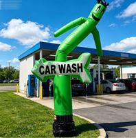 Danseur gonflable publicitaire personnalisé pour lavage de voitures, figurine gonflable en forme de flèche pour affichage marketing en magasin de services automobiles