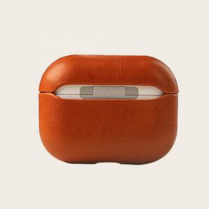 Funda de cuero de grano completo para Airpod, Funda de cuero genuino para Aipod <span class=keywords><strong>pro</strong></span> - Product Image 2