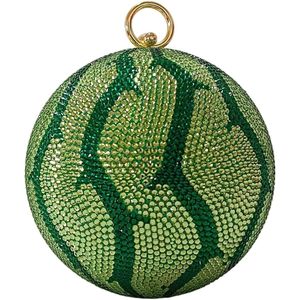 Women Shiny Watermelon Rhinestones Evening Bag Cute Ball Crystal Handbag Top Handle <b>Wedding</b> <b>Clutch</b> Purse for Party - Product Image 1