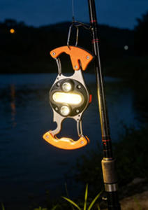 Portable <b>Double</b> Carabiner COB Flashlight with 3 Light Sources Bottle Opener Waterproof <b>USB</b> Rechargeable Work Light for Outdoor S - Product Image 6