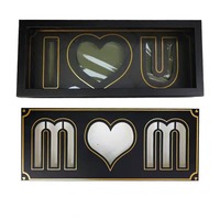 Boîte à fleurs « Je t'aime maman » rectangulaire, boîte cadeau en carton pour la fête des mères, personnalisable selon les besoins