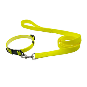 Collar de silicona suave para mascotas, cintas recubiertas de PVC impermeables, collares de plástico de nailon sólido para perros, correas con patrón sólido - Product Image 3