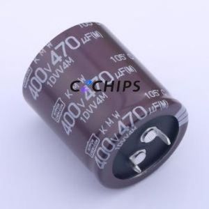 ตัวเก็บประจุแบบอิเล็กโทรไลต์อะลูมิเนียมแบบ Snap-in รุ่น EKMW401VSN471MR35S ชนิด Through-hole (THT) ขนาด D30xL37.5 มม. ความจุ 470uF ค่าความคลาดเคลื่อน 20% แรงดัน 400V ระยะขา 10 มม. - Product Image 1