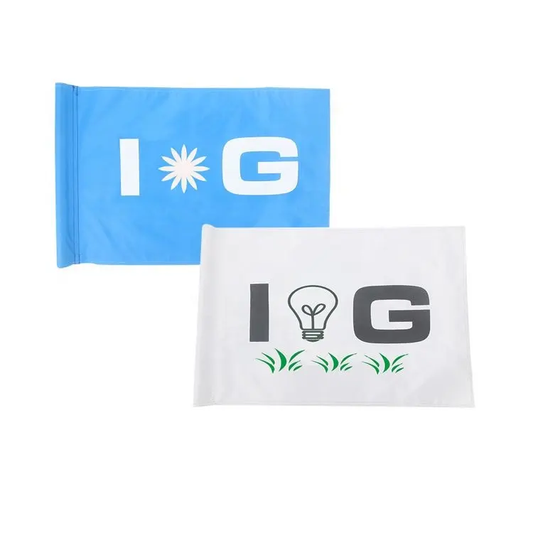 Venta directa de fábrica de impresión de Mini Golf banderas Mini Golf Green Golf poner banderas verdes con diseño personalizado