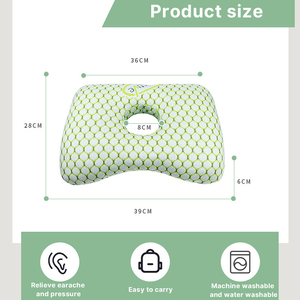 หมอนสำหรับนอนตะแคง<span class=keywords><strong>หู</strong></span>แบบเจาะข้างมีรูสำหรับหูกันหลับหมอนบรรเทาอาการปวด<span class=keywords><strong>หู</strong></span>บรรเทาอาการปวดเมื่อยหมอนสีเขียว - Product Image 6