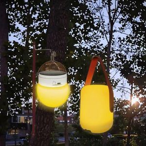 Lampe de jardin LED RGB portable avec lampes de randonnée blanc chaud, indice de protection IP65, lampes solaires électriques pour le camping en plein air, corps en plastique - Product Image 3