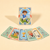 Jeux de cartes de football en papier recyclable, imprimés sur mesure, double face, écologiques, pour les fêtes de famille, vente en gros