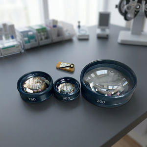Kit chirurgical double asphérique de qualité supérieure avec lentilles 20D, 90D, 78D et ensemble de 4 lentilles gonio-miroir, manuel inclus, livraison gratuite - Product Image 1