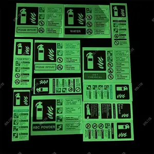 カスタマイズされたエコソルベント印刷4時間警告安全発光フィルム発光フィルム暗闇で光るビニールステッカーロール