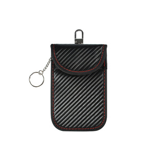 Funda para llave de coche de fibra de carbono, doble capa, blindada, antirrobo, estilo minimalista - Product Image 4