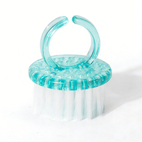 Mini-brosses professionnelles de manucure pour le nettoyage des ongles et des cheveux, avec virole sertie, manche en plastique, en nylon, pour le nettoyage des outils.