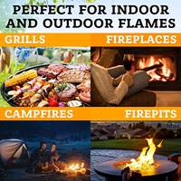 Allume-feu en bois de charbon de bois Fzmatch Fatwood écologique, imperméable, portable, pour barbecue, fumoir, facile à utiliser, pour le camping en plein air